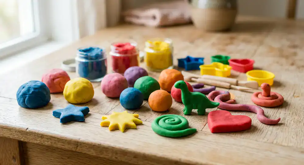 Natürliche, bunte Knete