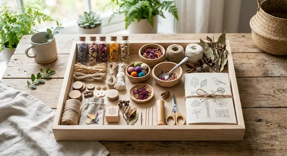 Vollständiges DIY Bastelset aus Naturmaterialien